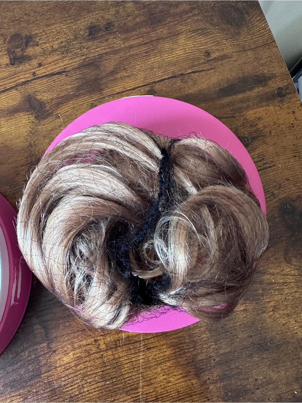 Luxy Hair Clip-In Bun Extension 100% Remy Human Hair Updo Blonde Balayage 14" - Picture 5 of 8